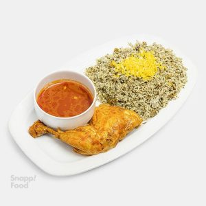 باقالی پلو مرغ